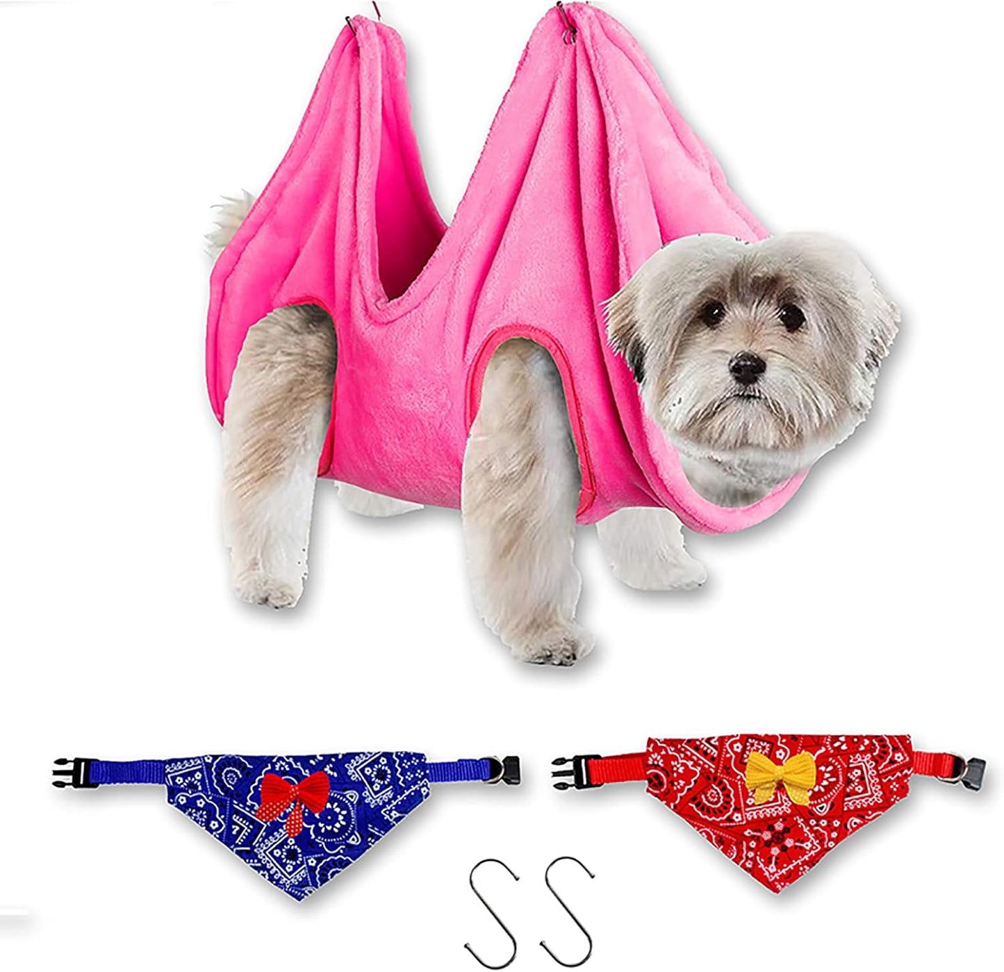 Dog Grooming Hammock Helper,Dog Grooming Harness for Nail Trimming, Dog Grooming Supplies for Grooming with Dog Bandana