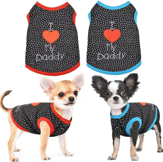 Sebaoyu 2 Pack Dog Shirt for Small Medium Large Dogs-Cooling Dog Hawaiian Shirt-Toy Little Dog Clothes-Puppy Birthday Clothing for Female Male Doggie-Dachshund Teacup Chihuahua Clothes for Dog (L)