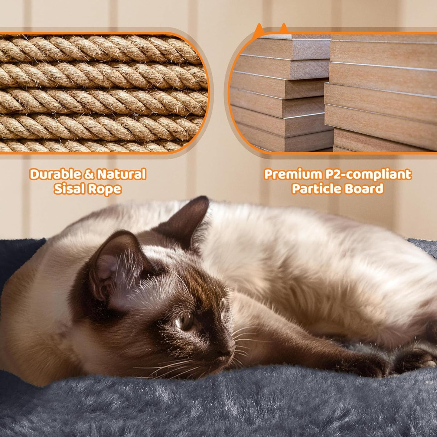 Yaheetech 68.5In Cat Tree Multi-Level Cat Tower with Large Condo＆Cozy Perches Stable Pet Play House W/Sisal-Covered Scratching Posts＆Board for Indoor Cats, Dark Gray