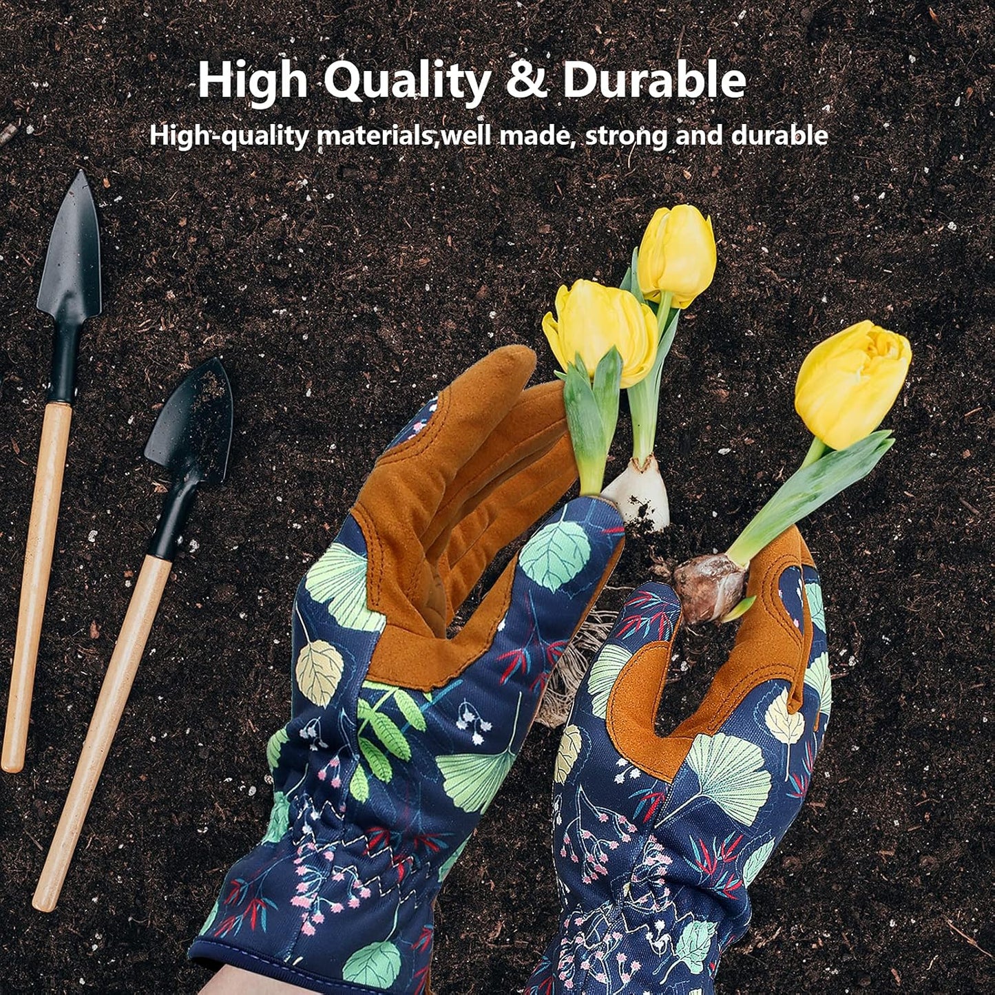 Microfiber Leather Gardening Gloves for Women Breathable Womens Gardening Gloves Great Comfortable and Flexible for Gardening