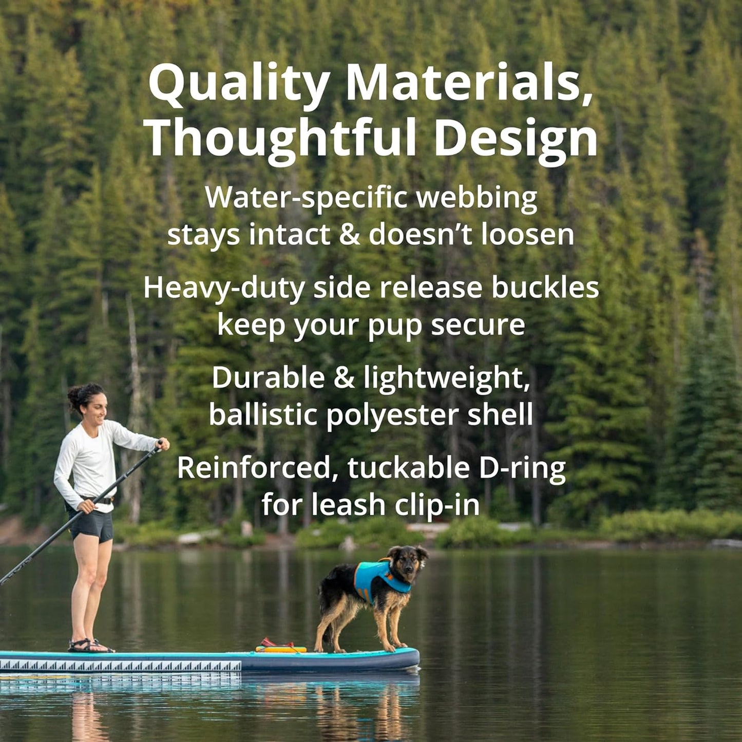 Ruffwear, Float Coat Dog Life Jacket, Premium Buoyancy Swim Vest with Lift Handle, Secure Fit & Reflective Trim, Adjustable Flotation for Swimming, Boating, & Outdoor Adventures, Blue Dusk, X-Small