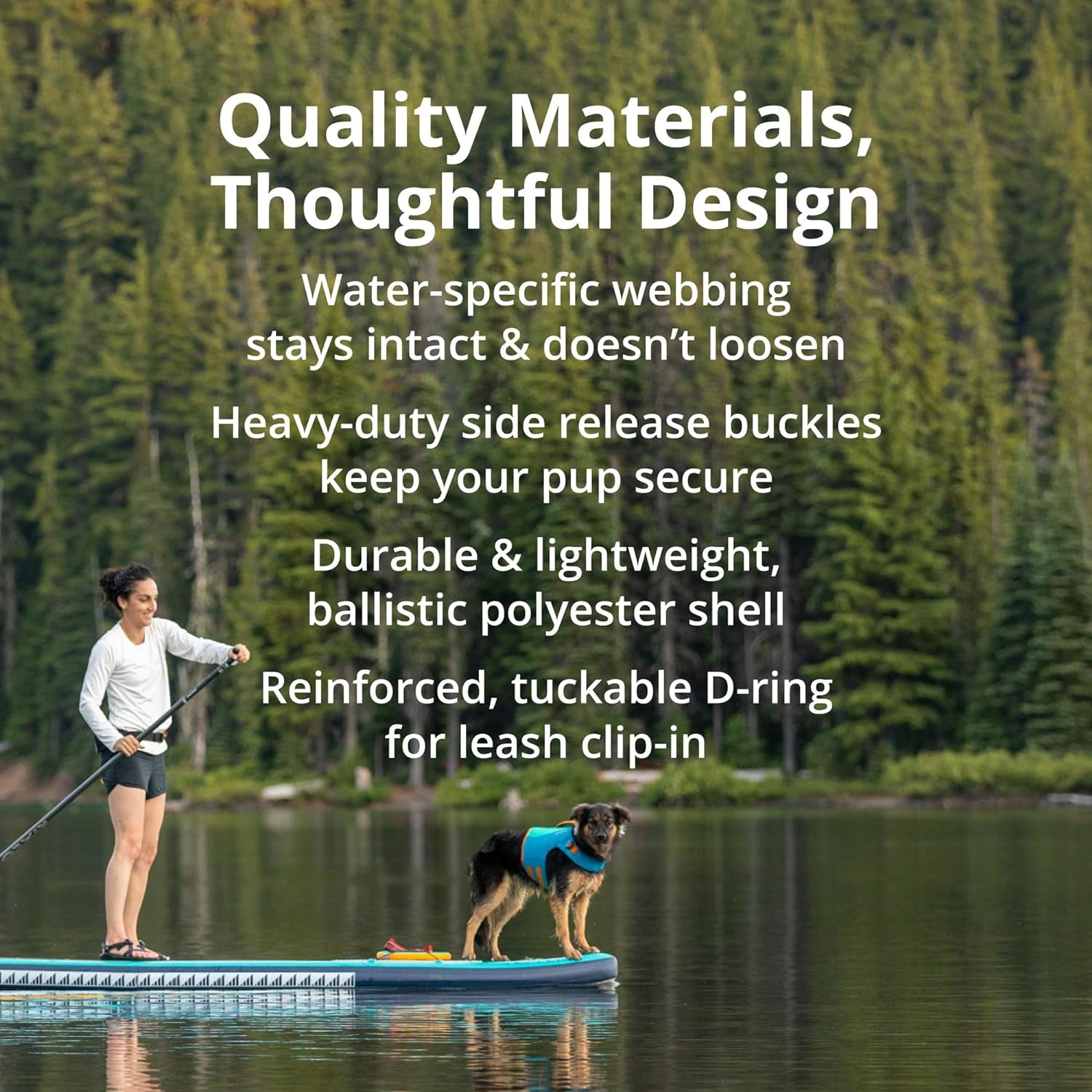 Ruffwear, Float Coat Dog Life Jacket, Premium Buoyancy Swim Vest with Lift Handle, Secure Fit & Reflective Trim, Adjustable Flotation for Swimming, Boating, & Outdoor Adventures, Blue Dusk, X-Small