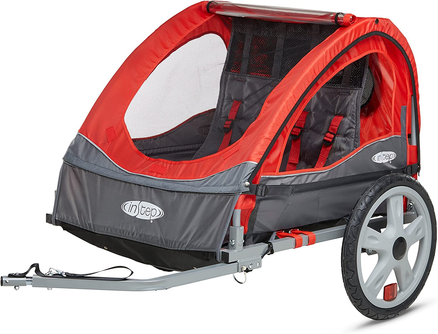Take 2 or Sync Kids Bike Trailer, Single or Double Seat, Universal Coupler, Folding Frame, Quick-Release Wheels, Canopy with Bug Screen and Weather Shield, Bike Trailer for Kids
