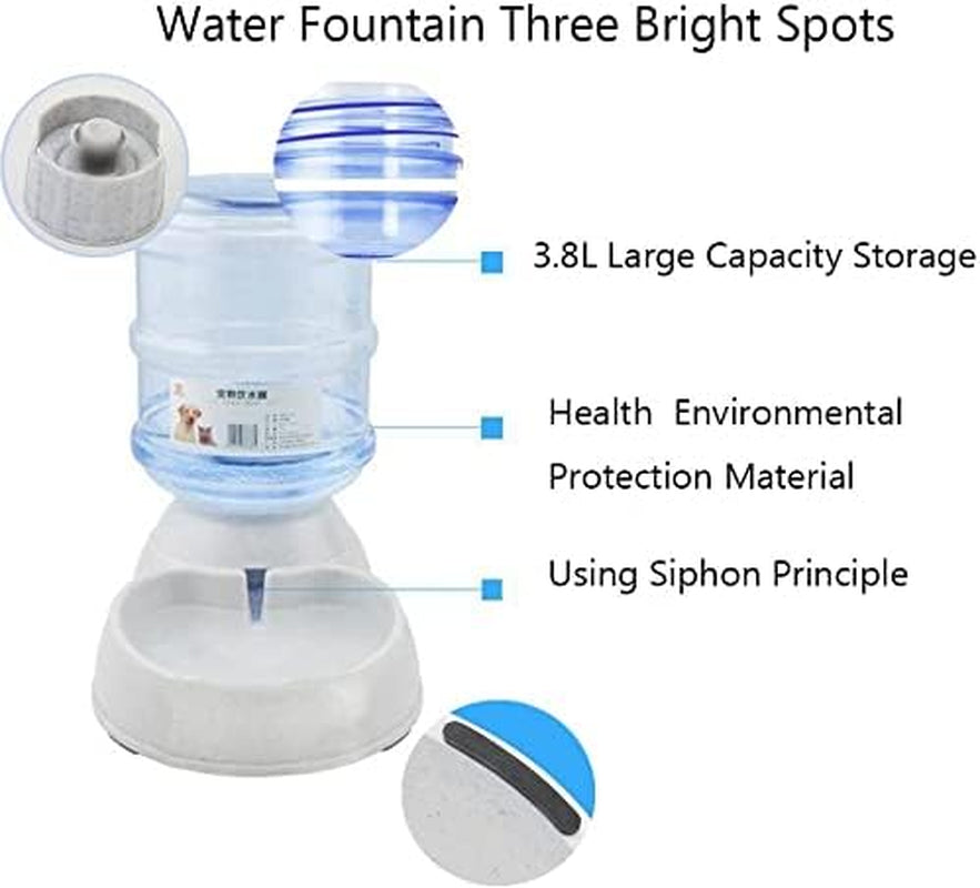 Old Tjikko Dogs Water Dispenser,Water Bowl for Dogs,Pet Water Dispenser,Automatic Dog Water Bowl Cat Water Dispenser Dog Drinking Fountain,3.8L (Water Dispenser