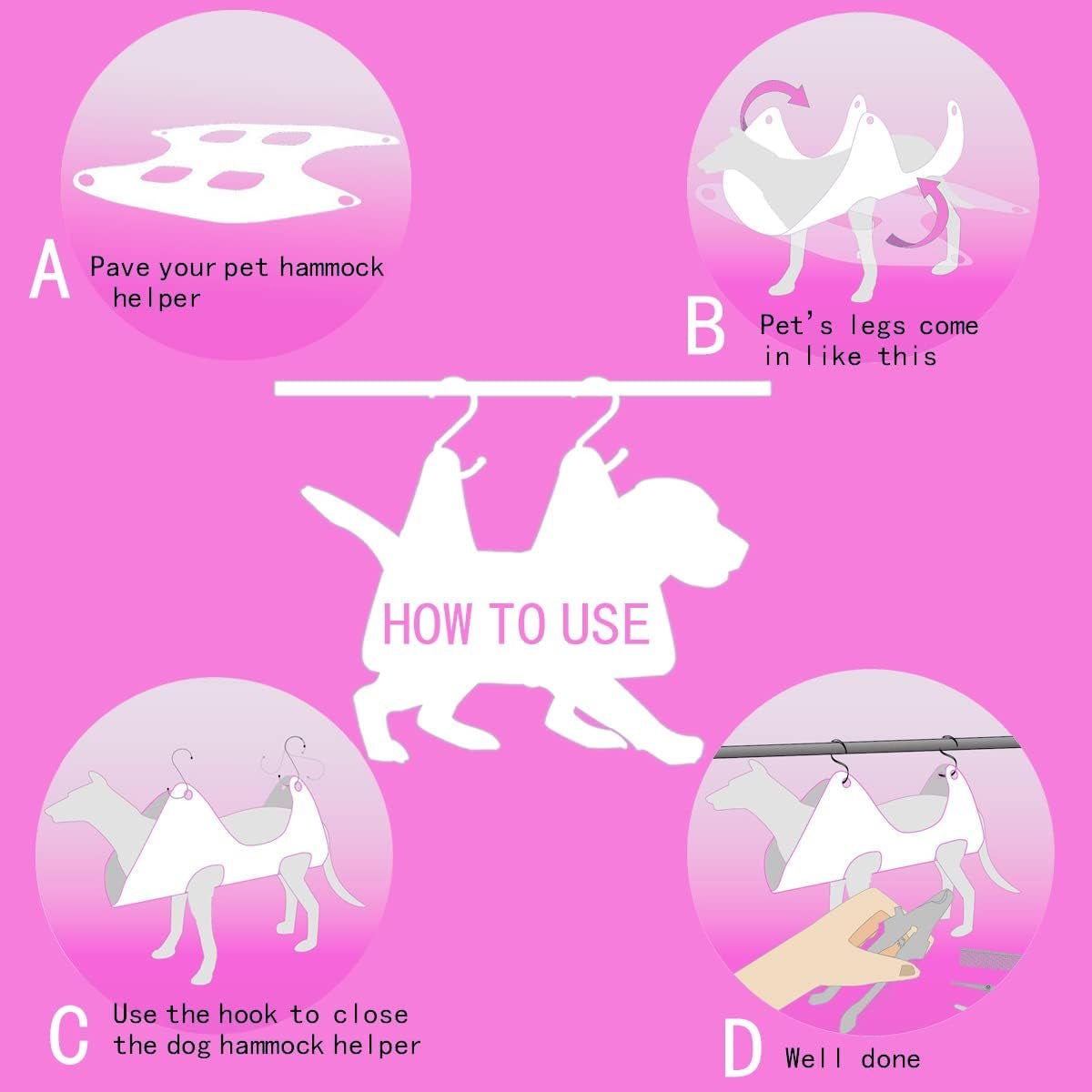 Dog Grooming Hammock Helper，Dog Grooming Harness for Nail Trimming, Dog Grooming Supplies for Grooming with Dog Bandana