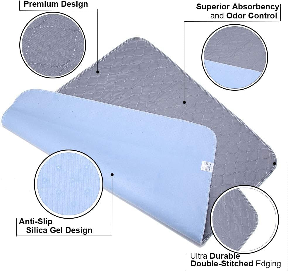 Jdpet Washable Dog Pee Pads+Free Grooming Gloves - Reusable Whelping Pads,Waterproof Dog Mat Non-Slip Puppy Potty Training Pads for Dogs, Cats, Bunny…