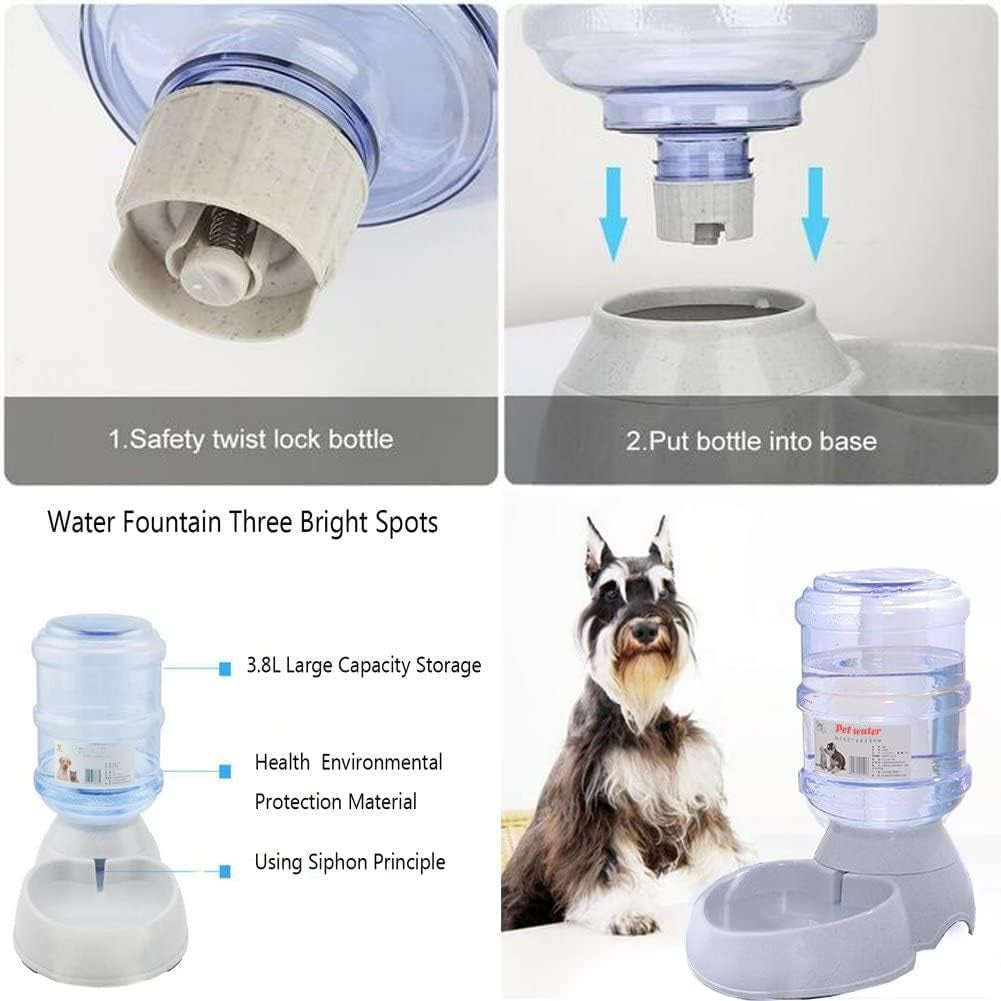 Old Tjikko Dogs Water Dispenser,Water Bowl for Dogs,Pet Water Dispenser,Automatic Dog Water Bowl Cat Water Dispenser Dog Drinking Fountain,3.8L (Water Dispenser