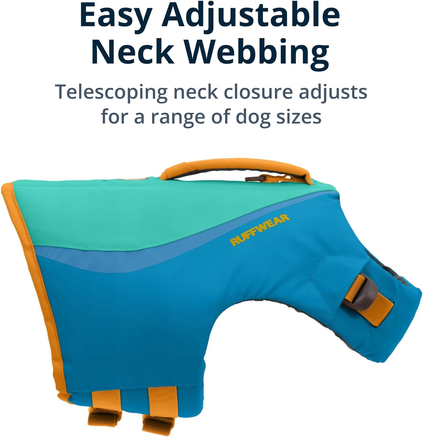 Ruffwear, Float Coat Dog Life Jacket, Premium Buoyancy Swim Vest with Lift Handle, Secure Fit & Reflective Trim, Adjustable Flotation for Swimming, Boating, & Outdoor Adventures, Blue Dusk, X-Small