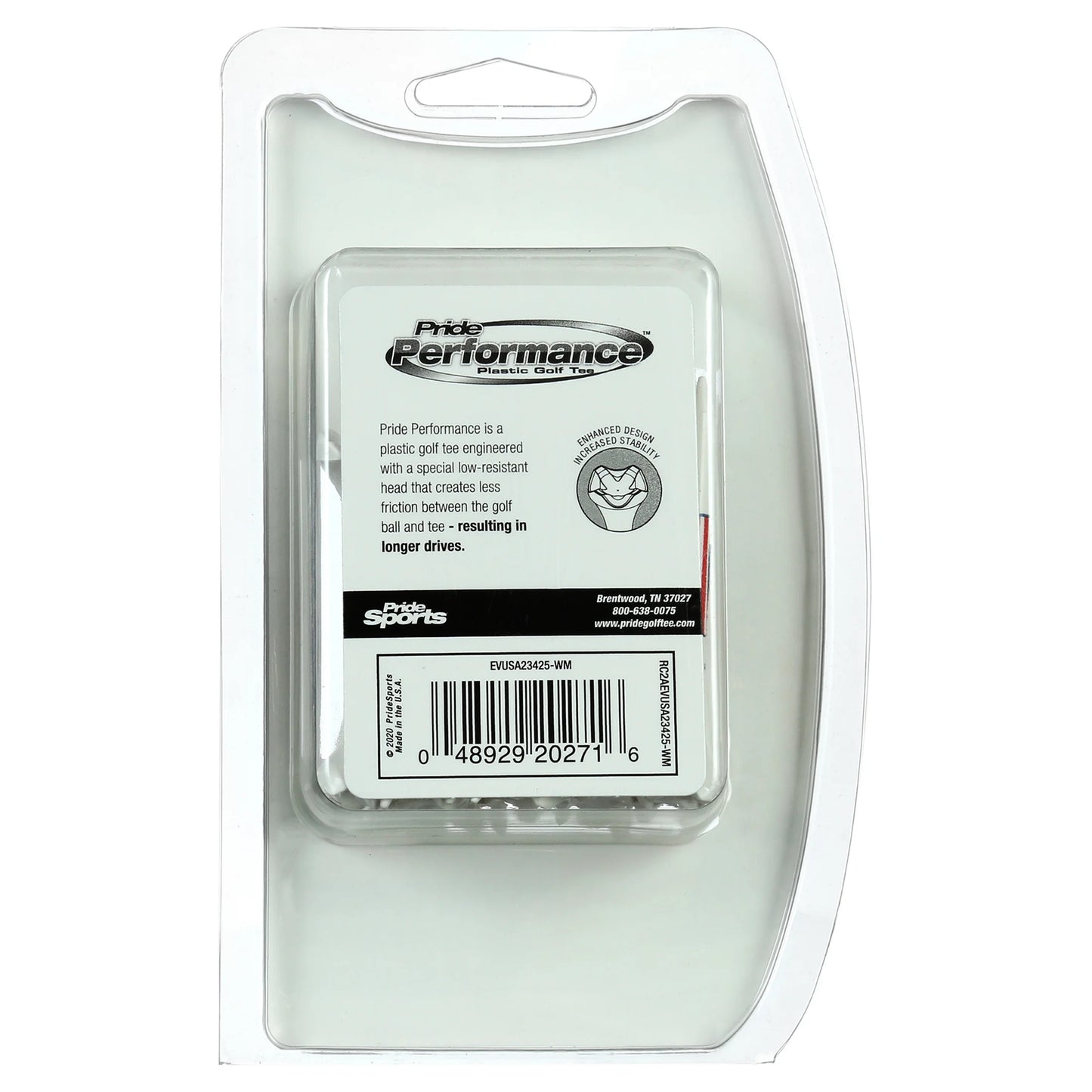 Pride Performance Golf Tees, Plastic Flag Golf Tee, 2.75, 25 Count