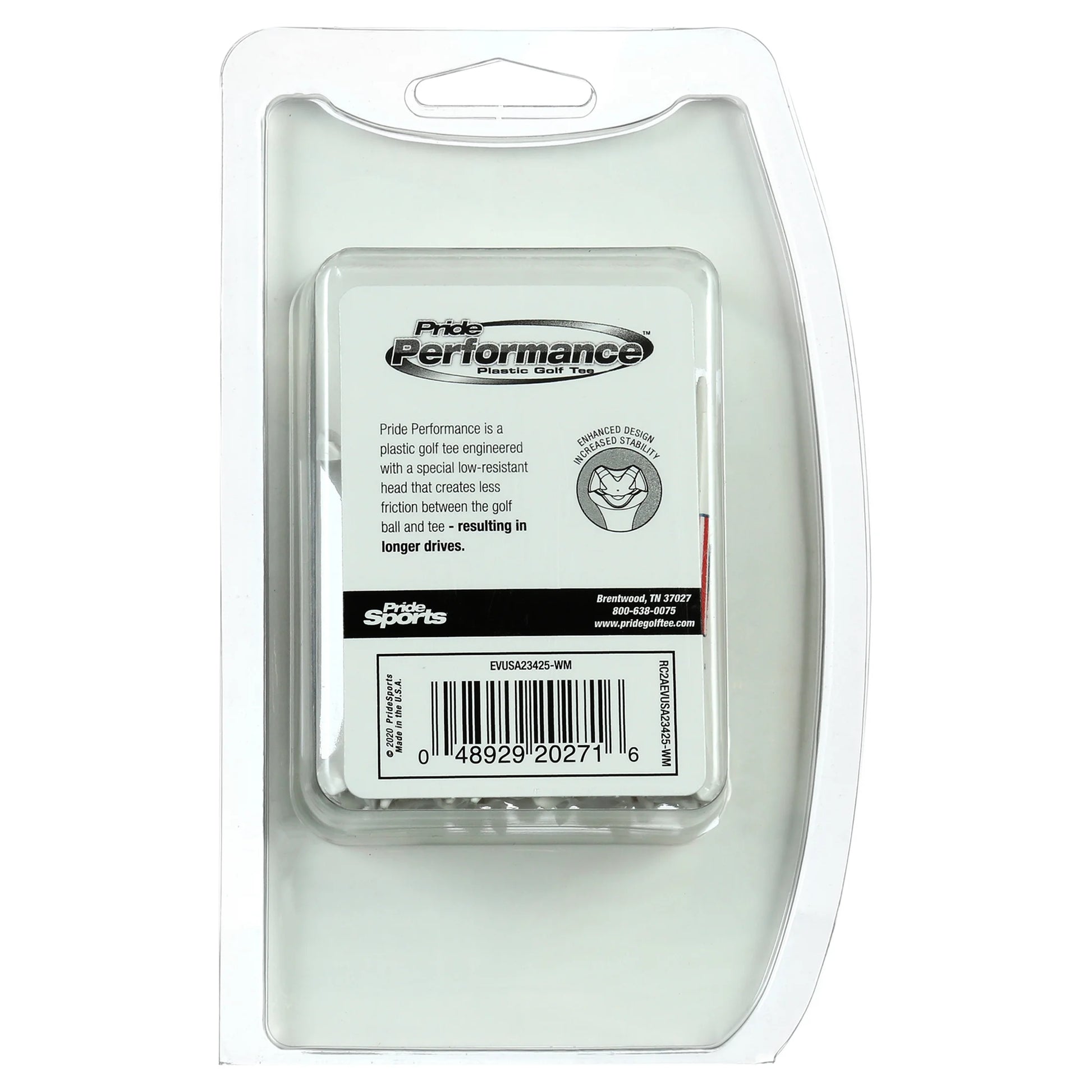 Pride Performance Golf Tees, Plastic Flag Golf Tee, 2.75, 25 Count