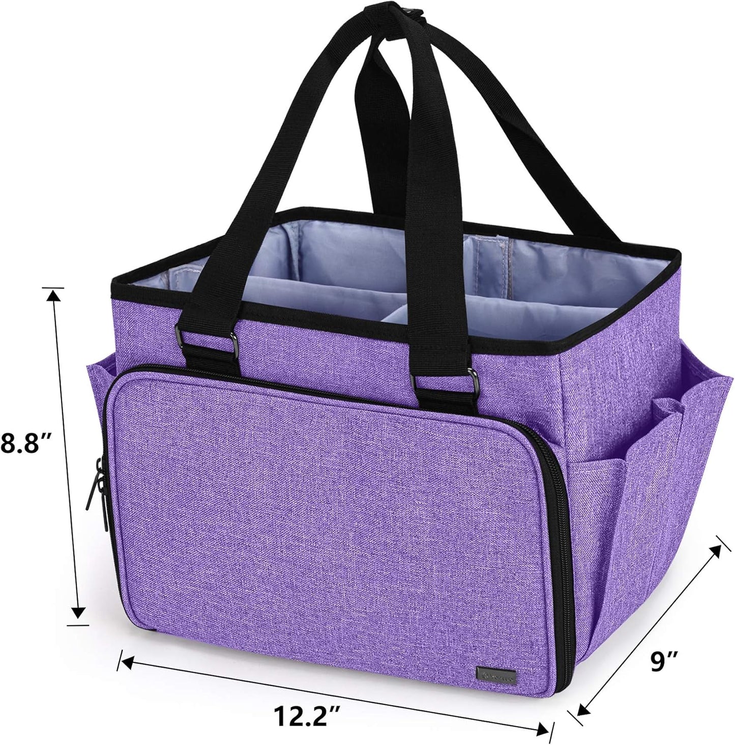 Yarwo Dog Grooming Tote Bag, Cat Grooming Tools Organizer for Pets Grooming Kit and Supplies, Purple