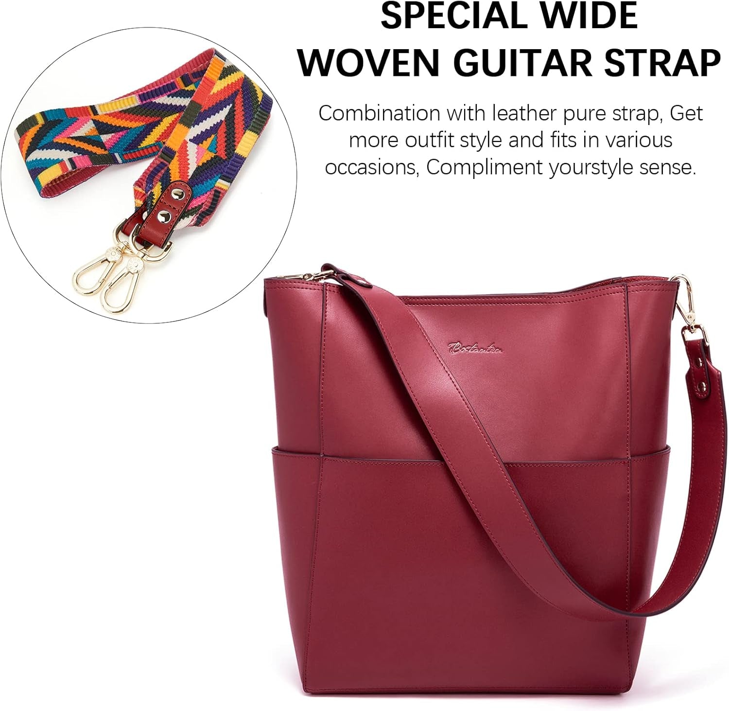 Women'S Leather Designer Handbags Tote Purses Shoulder Bucket Bags