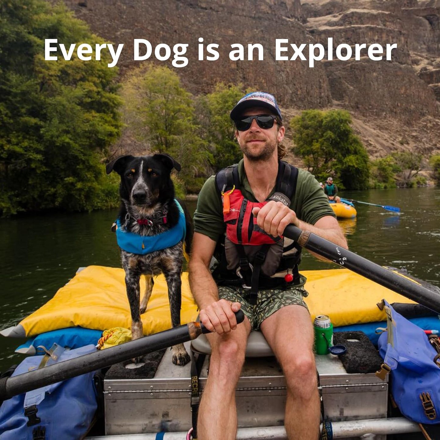 Ruffwear, Float Coat Dog Life Jacket, Premium Buoyancy Swim Vest with Lift Handle, Secure Fit & Reflective Trim, Adjustable Flotation for Swimming, Boating, & Outdoor Adventures, Blue Dusk, X-Small