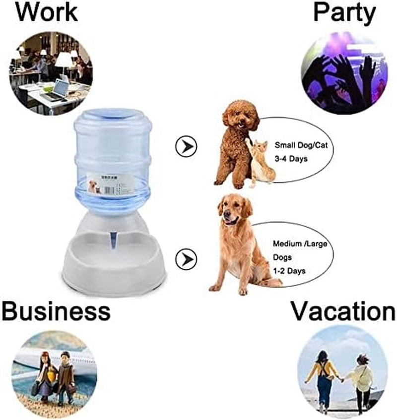 Old Tjikko Dogs Water Dispenser,Water Bowl for Dogs,Pet Water Dispenser,Automatic Dog Water Bowl Cat Water Dispenser Dog Drinking Fountain,3.8L (Water Dispenser