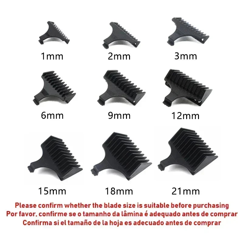 For T9 1/2/3/6/9/12 Mm Professional Hair Trimmer Limit Comb Universal Guards Hairdresser Hair Cutting Guide Barber Accesories