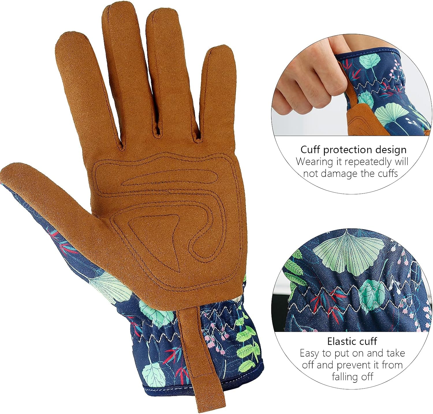 Microfiber Leather Gardening Gloves for Women Breathable Womens Gardening Gloves Great Comfortable and Flexible for Gardening